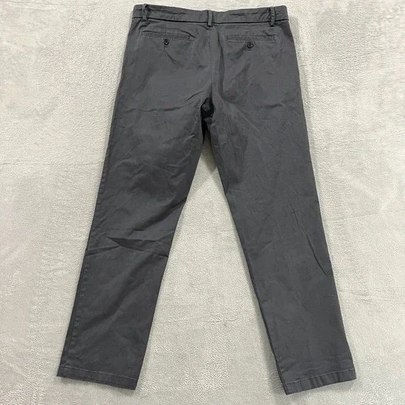 Banana Republic Mens Pants 36x32 Tapered Chino Gray‎ Stretch Pockets Preppy